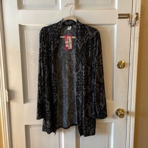 Black swirl cardigan 3x